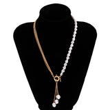 Baroque Pearl Chain Necklace – Irregular Gold Clavicle Necklace for Women