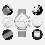 Sinobi Modern Men’s Quartz Business Watch – Waterproof Stainless Steel Luxury Wristwatch