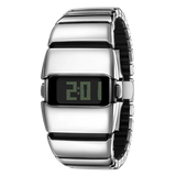 Men’s Digital Quartz Watch – Waterproof Y2K Square Face Fashion Watch with Alloy Strap