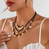 Midnight Coast Charm Bead Necklace for Women – Fashionable Alloy Jewelry
