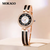 MOKAGO Women’s Quartz Watch – Diamond Jewelry Bracelet, Waterproof Luxury Watch