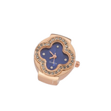 BOZHI Luxury Four-Leaf Clover Ring Watch – Diamond Quartz Finger Watch