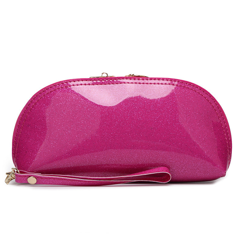 Patent Leather Clutch Bag Women's Cosmetic Bag Korean Style Mini Clutch Banquet Coin Purse Mobile Phone Shell Lipstick Zipper Small Bag
