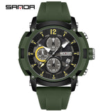 SANDA Men’s Chronograph Quartz Watch – Retro Luminous Waterproof Sports Watch