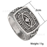 Men’s Gothic Eye Ring – Silver Punk Signet Band, Vintage Hip-Hop Jewelry