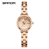 SANDA Women’s Retro Quartz Watch – Stainless Steel Strap with 30M Waterproof