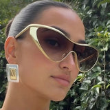 新款时尚金属大框防晒户外太阳镜跨境欧美个性墨镜女潮流太阳眼镜