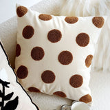 1 pc Premium High-Grade Retro Brown Plant Oatmeal Cream Sofa Pillow Cover