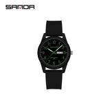 Sanda Dual Calendar Couple Quartz Watch – Waterproof Fashion Watch for Men & Women