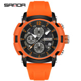 SANDA Men’s Chronograph Quartz Watch – Retro Luminous Waterproof Sports Watch