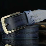Retro Pin Buckle Belt for Men – Letter-Embossed Imitation Leather Belt