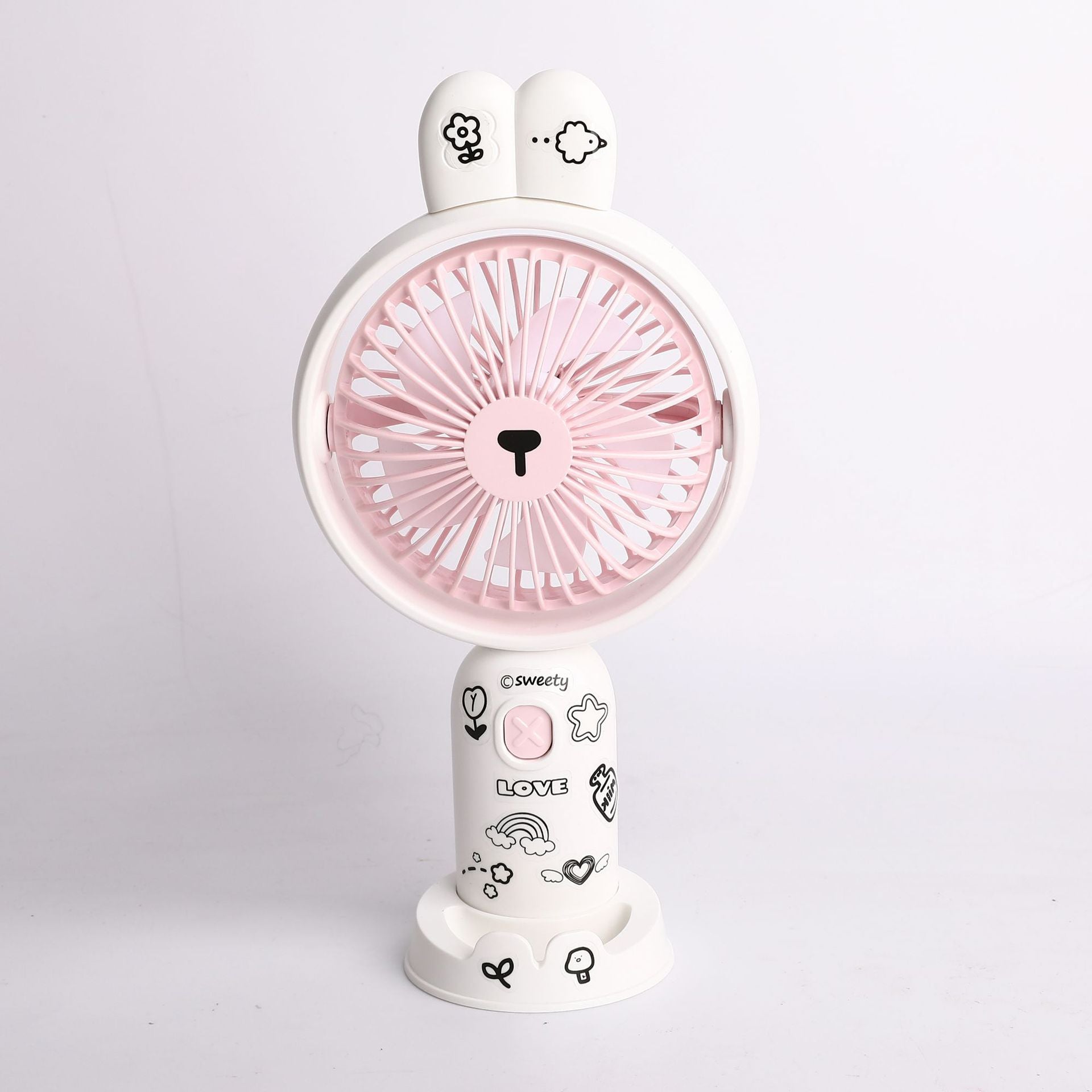 Household Desktop Mini Fan USB Charging Cartoon Small Fan Portable Student Gift Practical Handheld Fan
