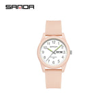 Sanda Dual Calendar Couple Quartz Watch – Waterproof Fashion Watch for Men & Women