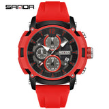SANDA Men’s Chronograph Quartz Watch – Retro Luminous Waterproof Sports Watch