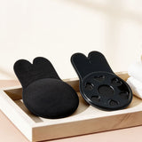 Rabbit Ear Bra Pads Strapless Self-Adhesive Silicone Invisible Bra Bunny Nipple Covers Push-Up Bra Pads Low-Cut Bust Enhancement