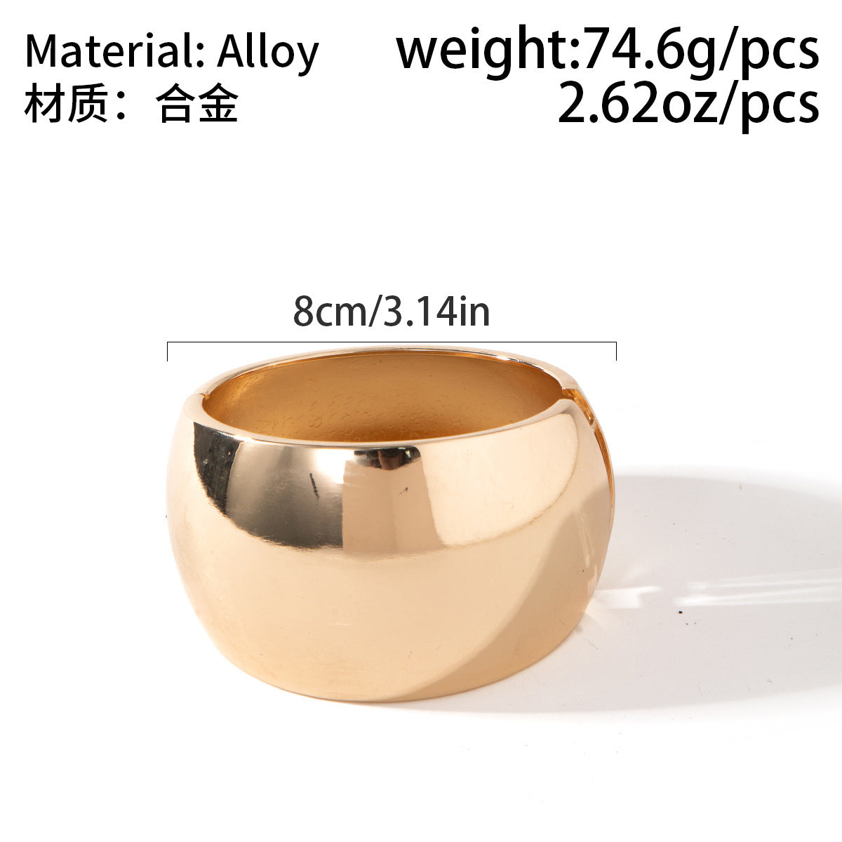 TEMU cross-border jewelry wide version European and American exaggerated bracelet combination French geometric fashion ladies bracelet wholesale