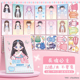 Large Princess Dress-up Full Body Dress-up Sticker Hand Account Book Children's Makeup Handmade DIY Puzzle Decoration Sticker Book