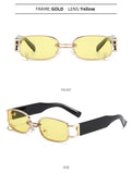 Retro Modern UV400 Sunglasses – Small Metal Frame Trendy Eyewear for Men & Women