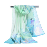 QUECY Women's Chiffon Silk Scarf – Lightweight Printed Scarf