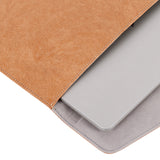 Minimalist PU Leather Laptop Sleeve – Shock-Resistant Case for MacBook (13.3"–16.2")