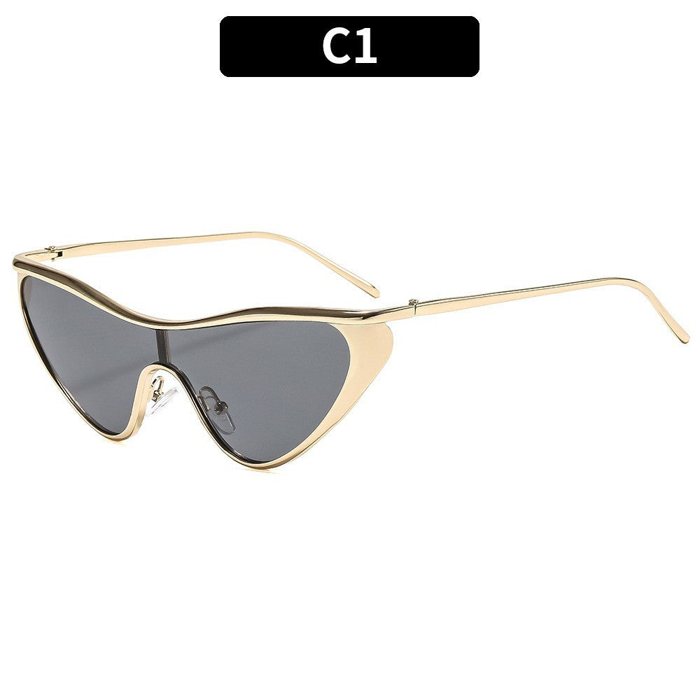 新款时尚金属大框防晒户外太阳镜跨境欧美个性墨镜女潮流太阳眼镜