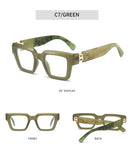 Marble Pattern Square Sunglasses with Blue Light Protection | Oversized Unisex Frame