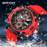 SANDA Men’s Chronograph Quartz Watch – Retro Luminous Waterproof Sports Watch