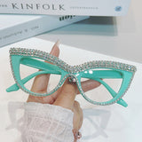Elegant Cat Eye Reading Glasses with Rhinestone Embellishments
