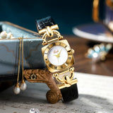 Goldie Niche High-end Women's Watch Retro Square Plate Fashion Quartz Watch Women's Belt Watch Wholesale