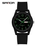 Sanda Dual Calendar Couple Quartz Watch – Waterproof Fashion Watch for Men & Women