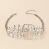 AMORE Letter Pendant Necklace – Retro Hip-Hop Style Statement Jewelry for Women