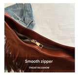 Women's Boho Tassel Shoulder Bag – Retro Chic Tote Bag