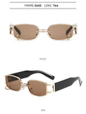 Retro Modern UV400 Sunglasses – Small Metal Frame Trendy Eyewear for Men & Women