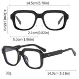 Square Blue Light Blocking Eyeglasses Frame – Minimalist Studded Design, Fashion Sunglasses for Everyday Wear