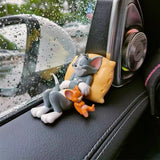 Tom and Jerry Car Dashboard Ornament – Cute Resin Toy Doll for Car's Interior Decor