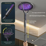 Retractable Wall-Mounted Electric Mosquito Swatter – 2-in-1 Rechargeable Insect Killer