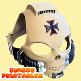 3D Printed Cat Helmet – Skull-Style Pet Accessory for Photos, Costumes & Modern Décor