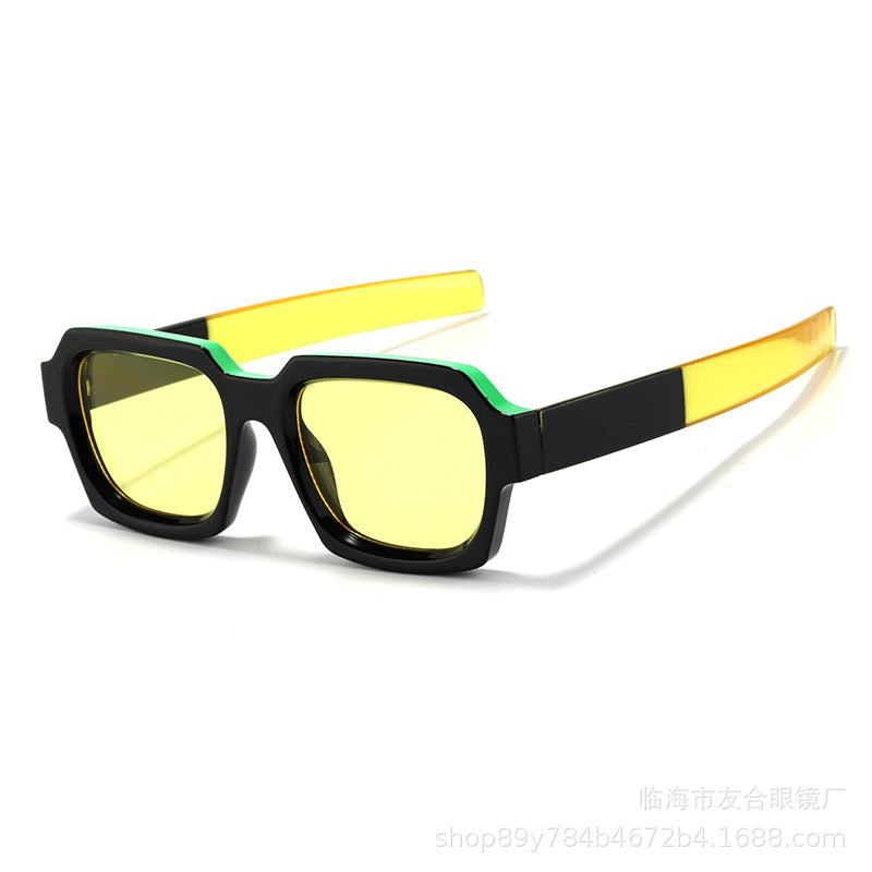 Fashion classic colorful fashion party Sun cross-border foreign trade trend street shot versatile retro sunglasses cool glasses