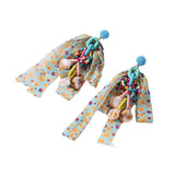 Colorful Shell Tassel Earrings for Women – Geometric Holiday Statement Jewelry