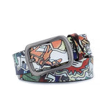 Quirky Leather Belt for Men with Pin Buckle