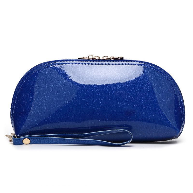 Patent Leather Clutch Bag Women's Cosmetic Bag Korean Style Mini Clutch Banquet Coin Purse Mobile Phone Shell Lipstick Zipper Small Bag