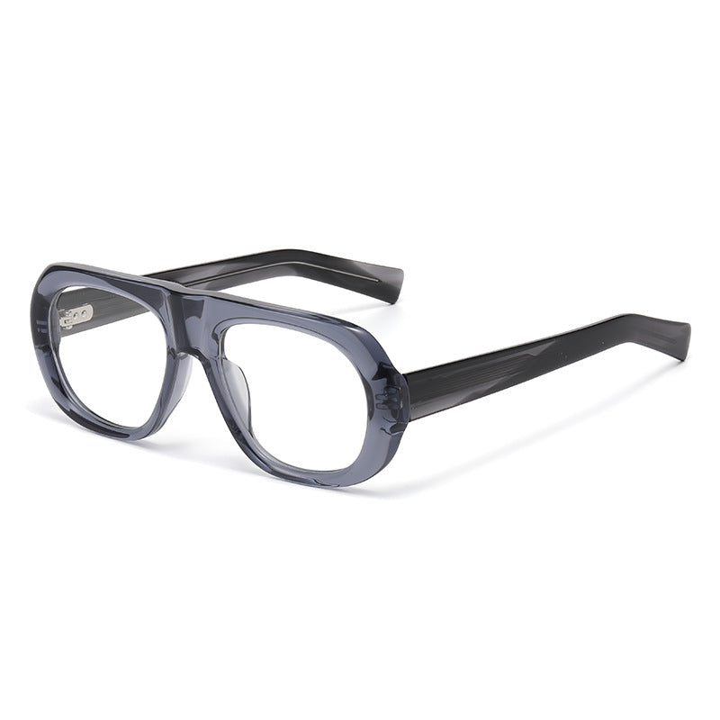 Ysat3016 New Business Acetate Plain Mirror European and American Simple Oval Frame Glasses Cross-Border Versatile Decoration