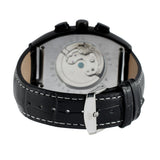 FORSINING Men's Retro Tourbillon Watch – Mechanical Barrel Dial, Leather Strap