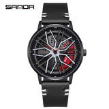 Sanda Classic Men’s Quartz Watch – Leather Strap, 30M Waterproof, Business Design