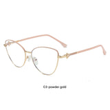 Ultra-Light Metal Cat Eye Blue Light Glasses – Trendy Butterfly Frame for Women