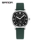 SANDA Women’s Silicone Quartz Watch – Fashion Analog Wristwatch with Luminous Hands