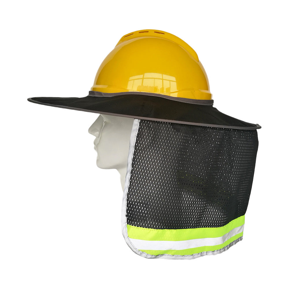 Cross-border spot safety helmet sunshade curtain helmet sunscreen reflective construction site outdoor installation construction iron wire