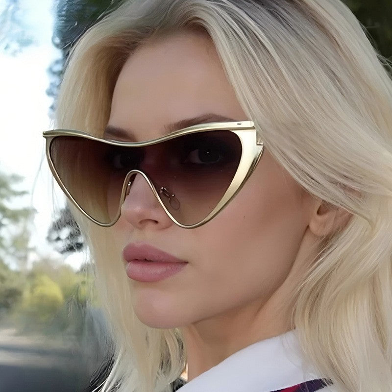 新款时尚金属大框防晒户外太阳镜跨境欧美个性墨镜女潮流太阳眼镜