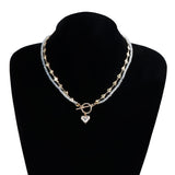 Zircon Heart Pendant Necklace for Women – Diamond-Inspired Clavicle Chain