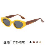 New European and American cross-border fashion sunglasses European and American personality color matching small frame cat eye sunglasses female sunglasses